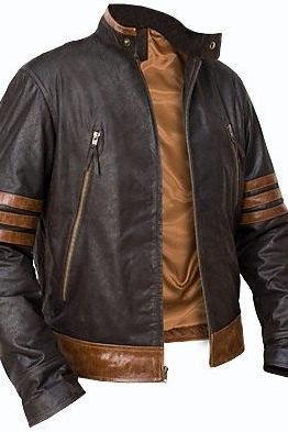 Customized Handmade Brown Color Leather Jacket for Men