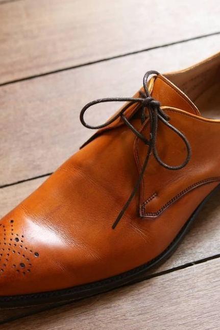 Handmade Tan Brown Leather Best Choice Lace Up Chukka Shoes