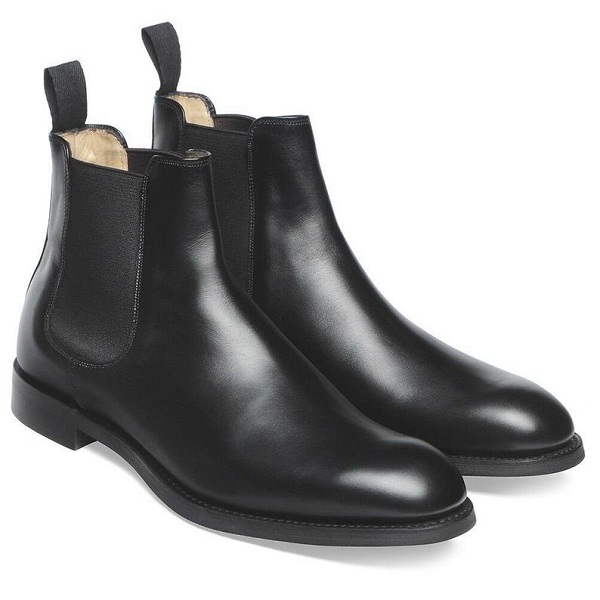 Handmade Black Color Chelsea Boot Elastic Side Slip On For Men on Luulla